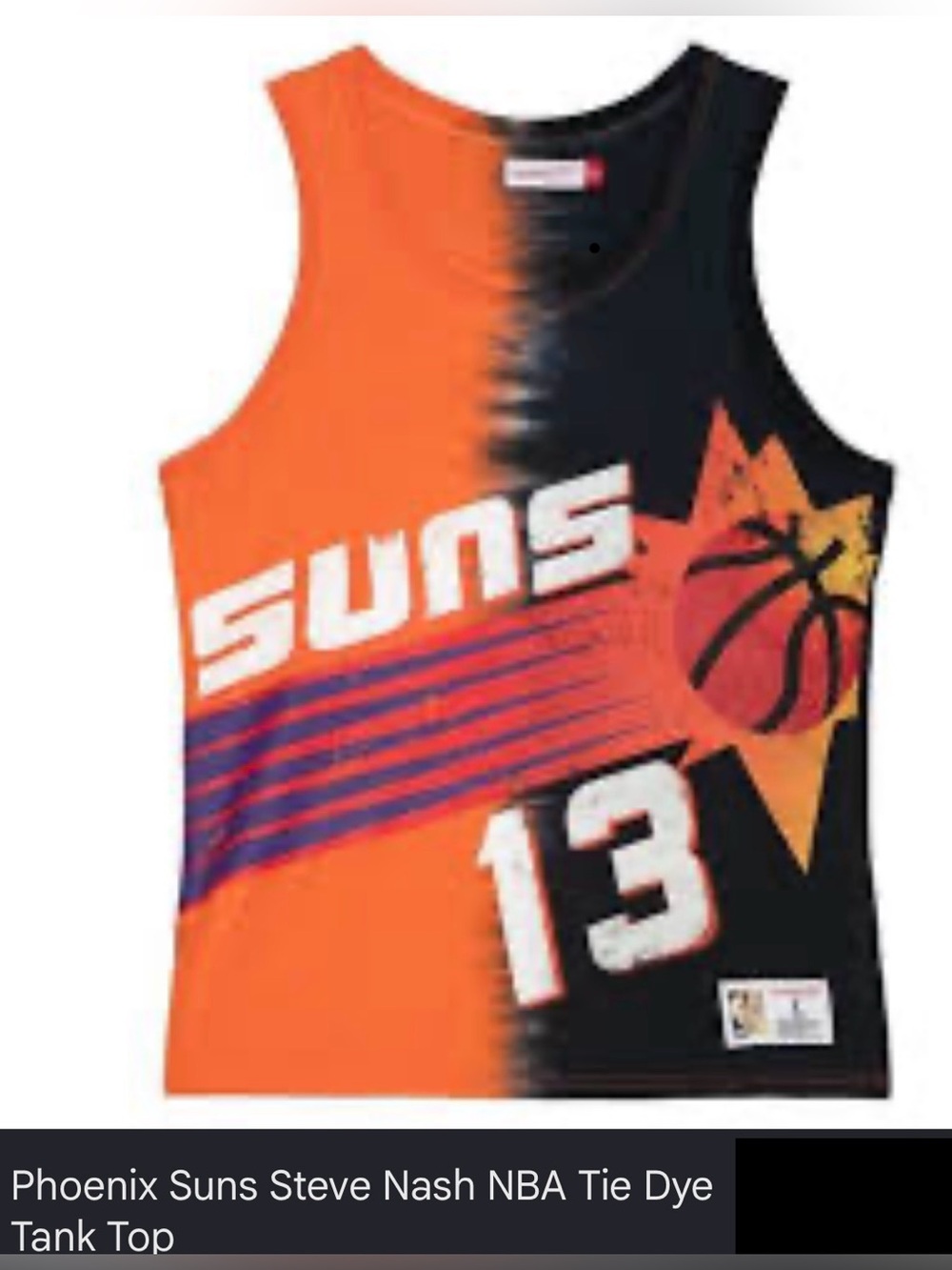 NWT Mitchell & Ness Phoenix Suns Steve Nash Men’s NBA Tie Dye Tank Top, Medium